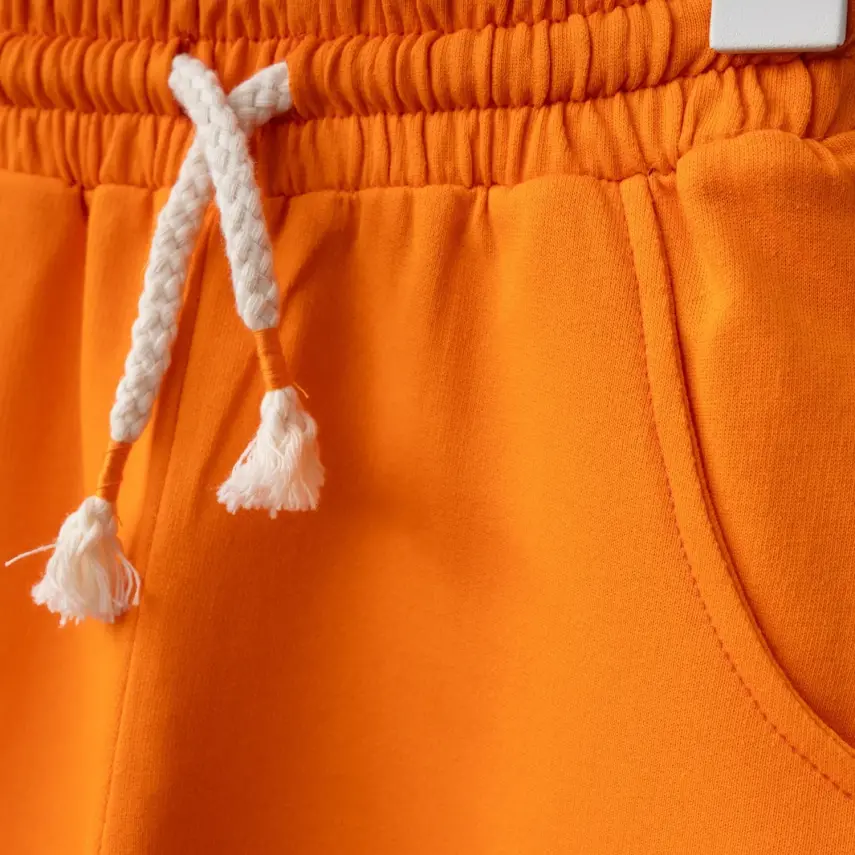 Bebolly Gülen Yüz Baskılı Unisex Çocuk 2li Takım Turuncu  - 6