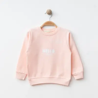 Bebolly Hello Baskılı Kız Çocuk 2li Takım Pudra - 9