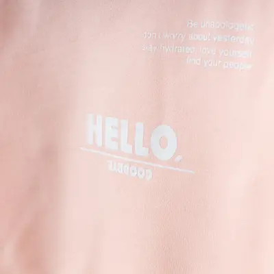 Bebolly Hello Baskılı Kız Çocuk 2li Takım Pudra - 11