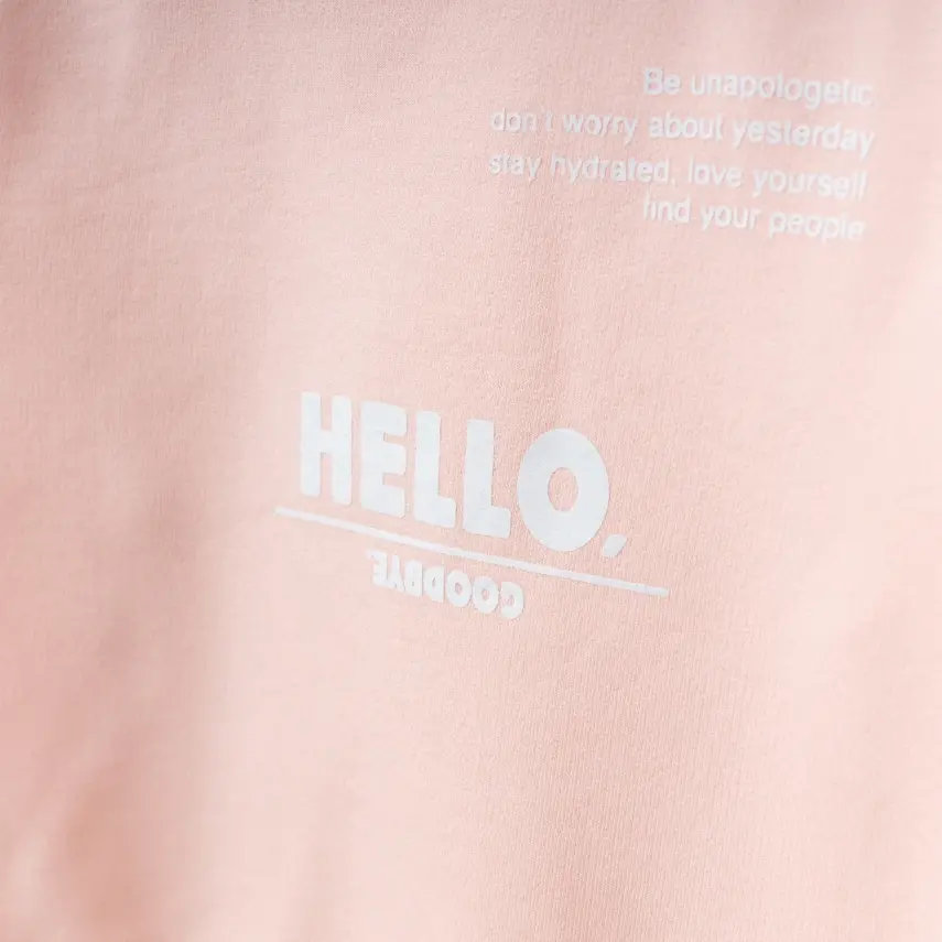 Bebolly Hello Baskılı Kız Çocuk 2li Takım Pudra - 18