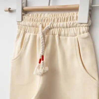 Bebolly Littlimu Baskılı Çocuk Eşofman Altı Unisex Bej - 3