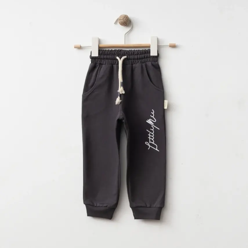 Bebolly Littlimu Baskılı Erkek Çocuk Eşofman Altı Füme - 1