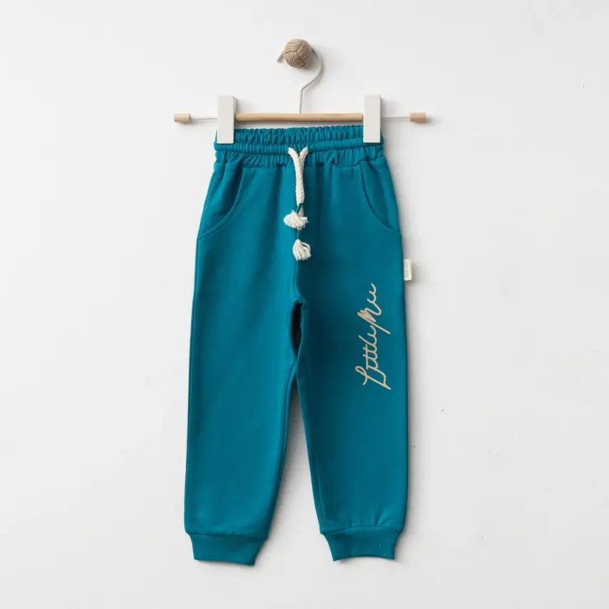 Bebolly Littlimu Baskılı Erkek Çocuk Eşofman Altı Turkuaz - 6