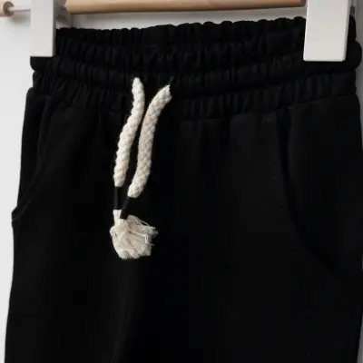 Bebolly Makes Me Smile Baskılı Erkek Çocuk Eşofman Altı Siyah - 5