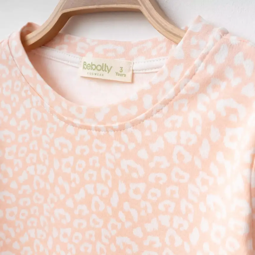 Bebolly Pijama Takımı Baskılı Pudra - 2