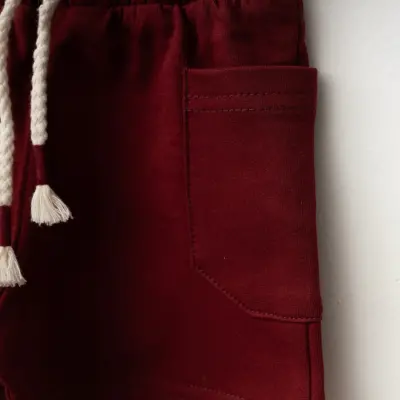 Bebolly Şort Yan Cepli Bordo - 6