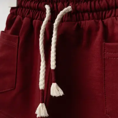 Bebolly Şort Yan Cepli Bordo - 8