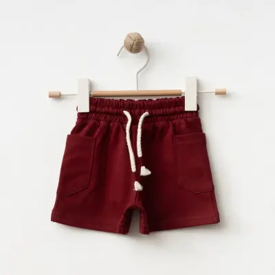 Bebolly Şort Yan Cepli Bordo - 7