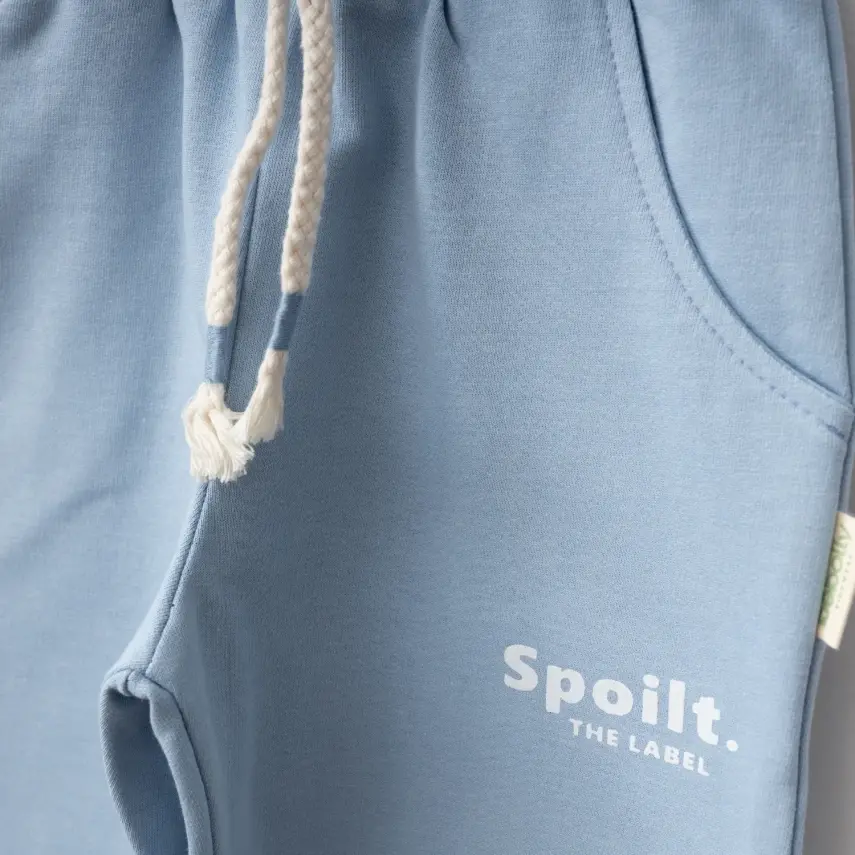 Bebolly Spoilt Baskılı Erkek Çocuk Eşofman Altı Mavi - 2