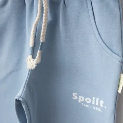 Bebolly Spoilt Baskılı Erkek Çocuk Eşofman Altı Mavi - 6