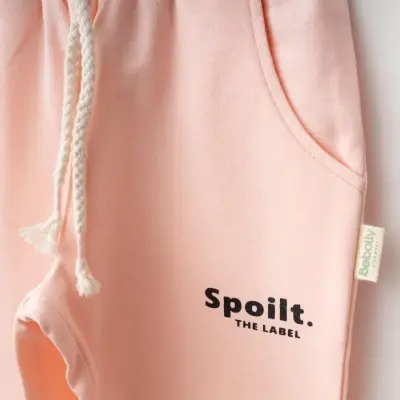 Bebolly Spoilt Baskılı Kız Çocuk Eşofman Altı Pudra - 4