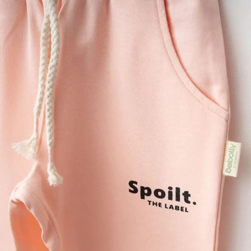 Bebolly Spoilt Baskılı Kız Çocuk Eşofman Altı Pudra - 6