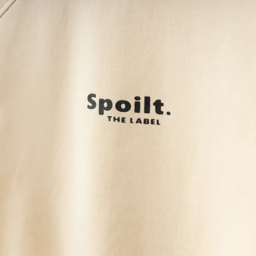 Bebolly Spoilt Baskılı Unisex Çocuk Sweatshirt Bej - 5