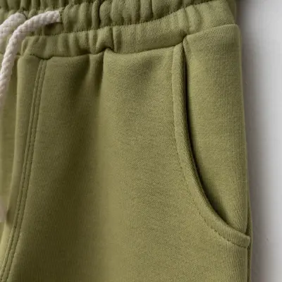 Bebolly Üç İplik Şardonsuz Basic Erkek Çocuk Eşofman Altı Yeşil - 4