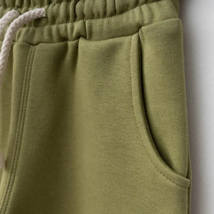 Bebolly Üç İplik Şardonsuz Basic Erkek Çocuk Eşofman Altı Yeşil - 6