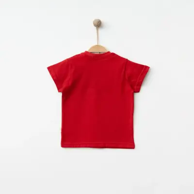 Bebolly Unisex T-shirt Happy Baskılı Kırmızı - 2