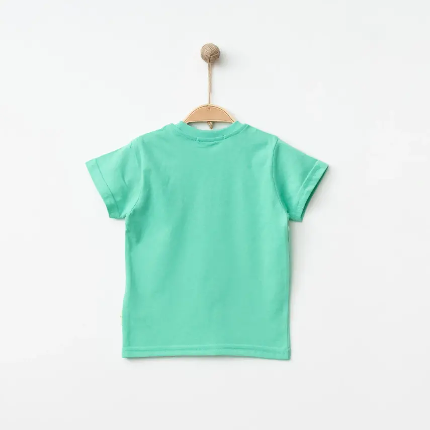 Bebolly Unisex T-shirt Happy Baskılı Mint - 4