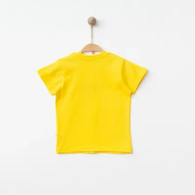 Bebolly Unisex T-shirt Happy Baskılı Sarı (1)