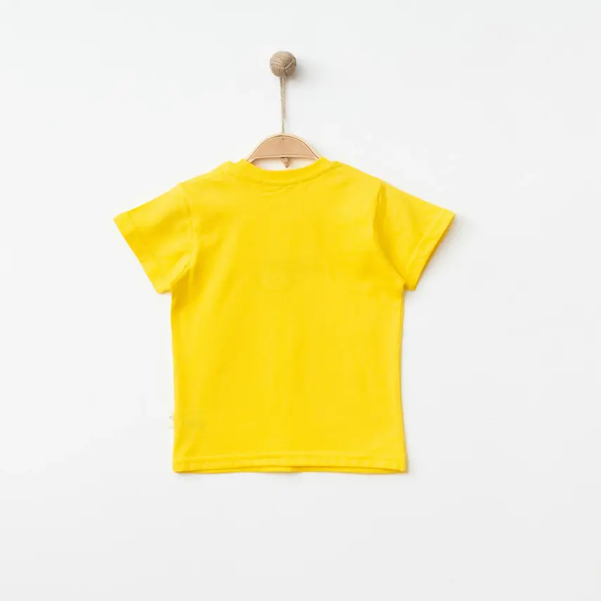 Bebolly Unisex T-shirt Happy Baskılı Sarı - 2