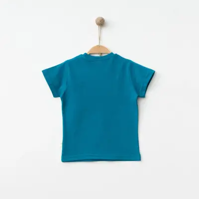 Bebolly Unisex T-shirt Happy Baskılı Turkuaz - 2
