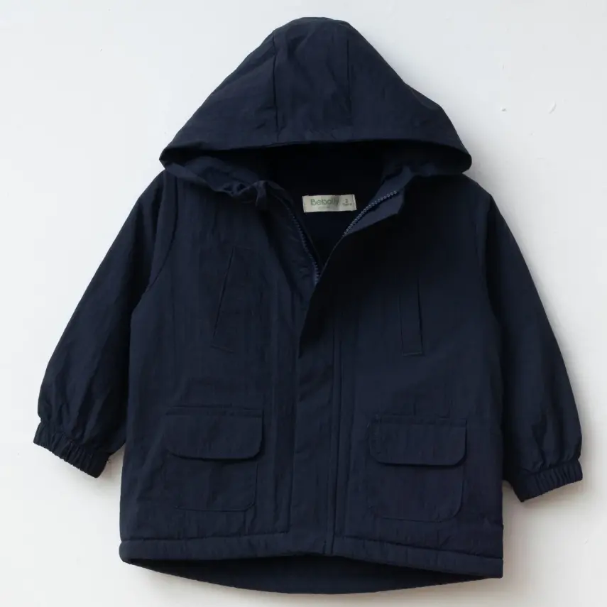 Bebolly Yağmurluk Kapaklı Cep Lacivert - 1