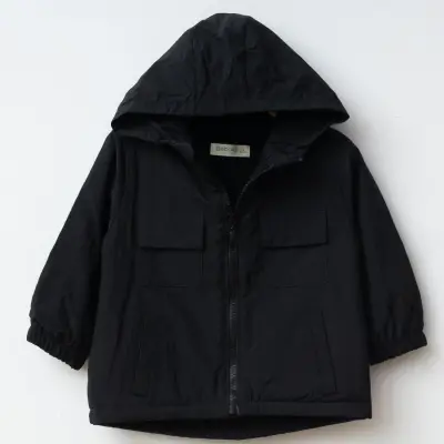 Bebolly Yağmurluk Kapaklı Cep Siyah - 3