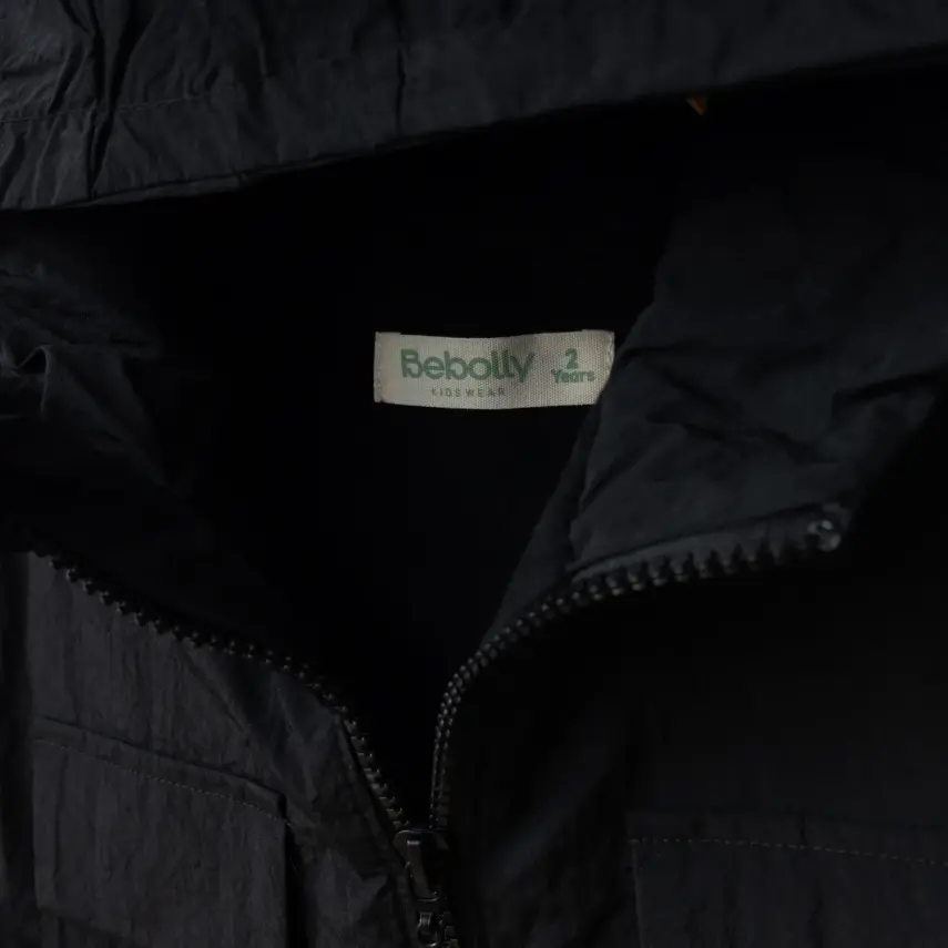 Bebolly Yağmurluk Kapaklı Cep Siyah - 2