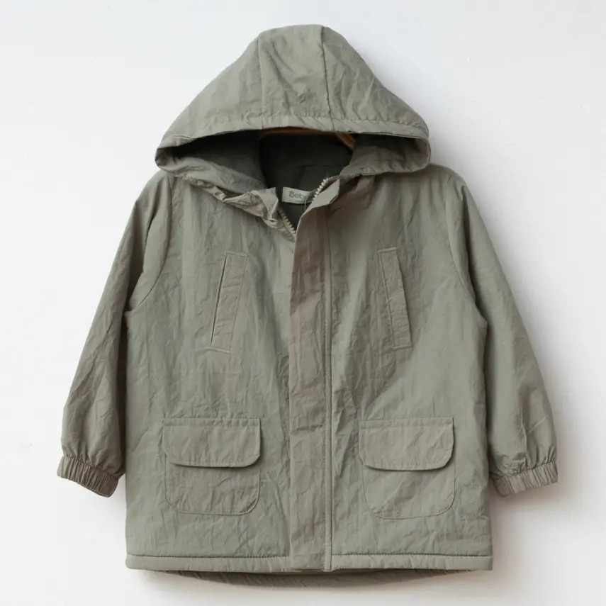 Bebolly Yağmurluk Kapaklı Cep Yeşil - 1