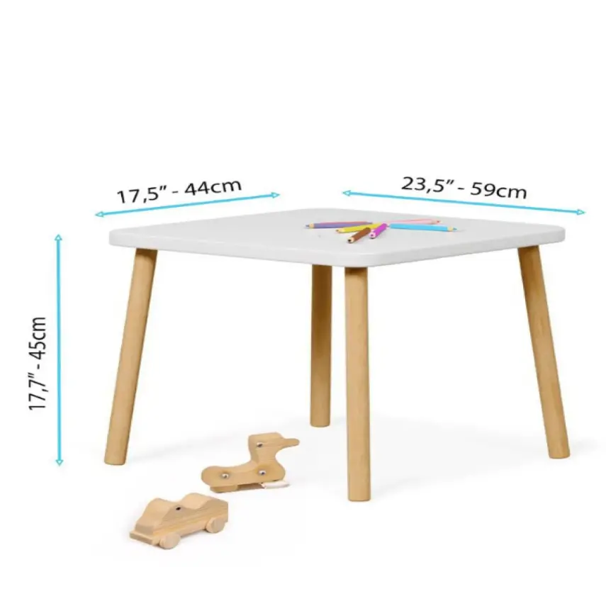 Bee Smart 2 Sandalyeli Masa Seti Beyaz Naturel - 2