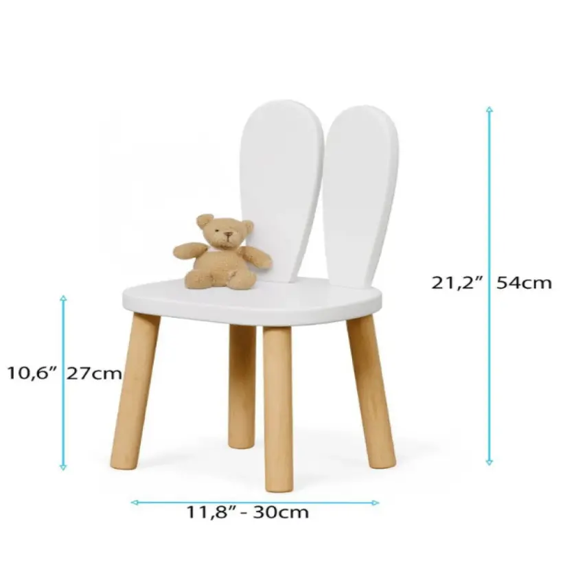 Bee Smart 2 Sandalyeli Masa Seti Beyaz Naturel - 3