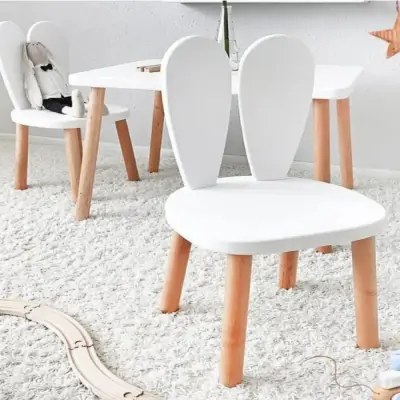 Bee Smart 2 Sandalyeli Masa Seti Beyaz Naturel - 4