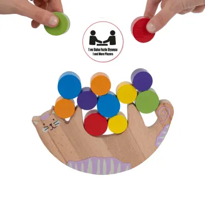 Bee Smart Ahşap Kedi Denge Ve Akıl Oyunu (1)