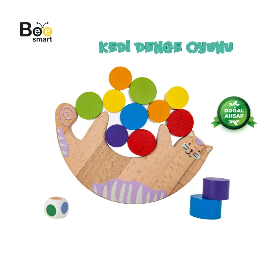 Bee Smart Ahşap Kedi Denge Ve Akıl Oyunu - 1