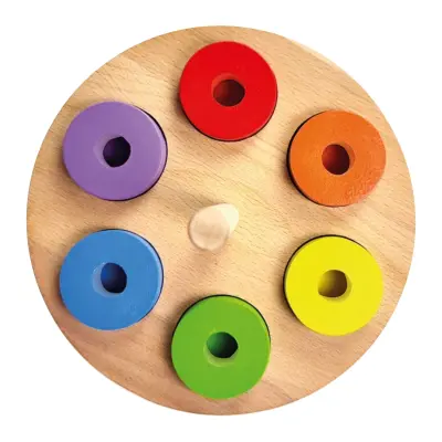 Bee Smart Ahşap Renkli Halkalar Eğitici Set - 3