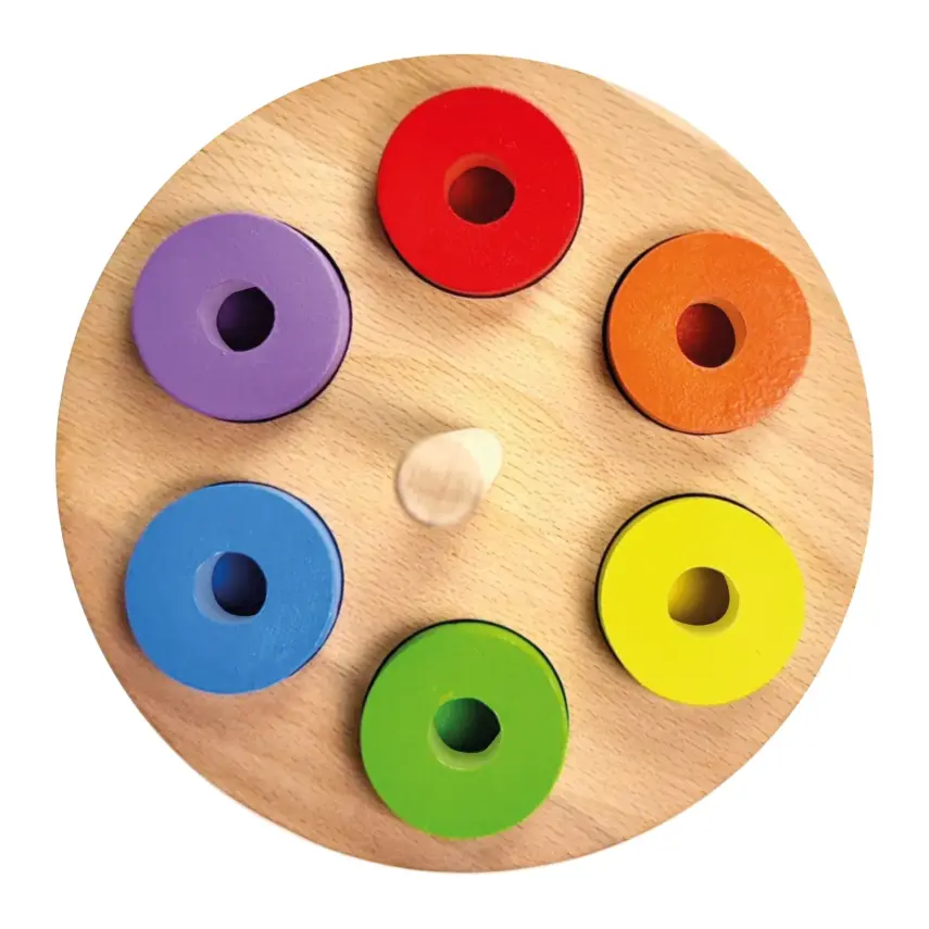 Bee Smart Ahşap Renkli Halkalar Eğitici Set - 3