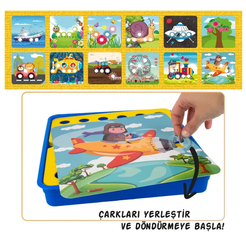 Bee Smart Çarkı Bul Eğitici Kutu Oyunu - 7