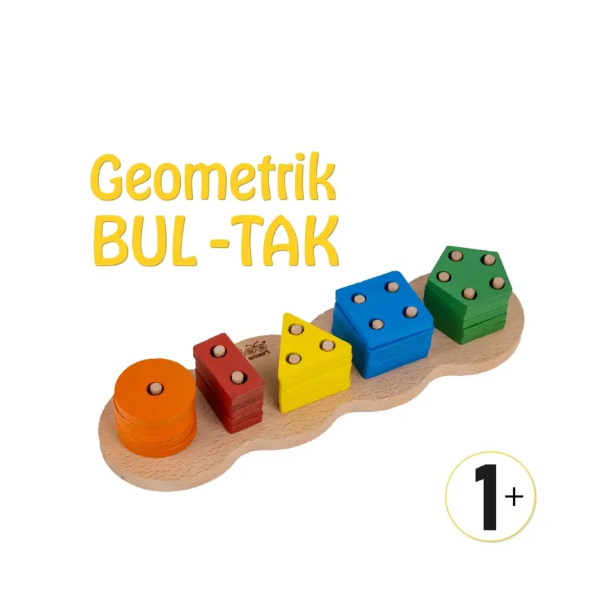 Bee Smart Eğitici Öğretici Geometrık Bul Tak Ahşap Oyuncak - 1