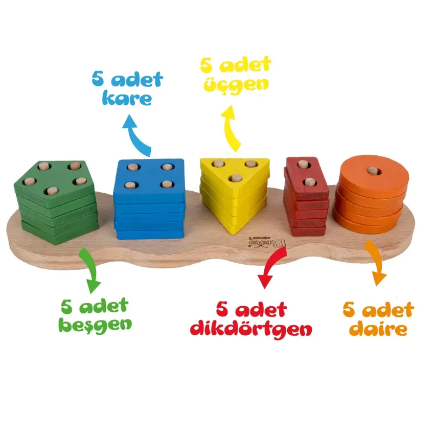 Bee Smart Eğitici Öğretici Geometrık Bul Tak Ahşap Oyuncak - 4