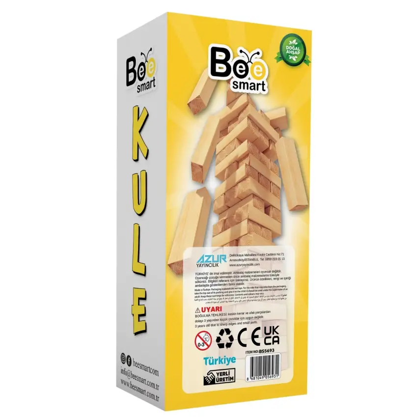 Bee Smart Kutulu Ahşap Kule Oyuncak - 6