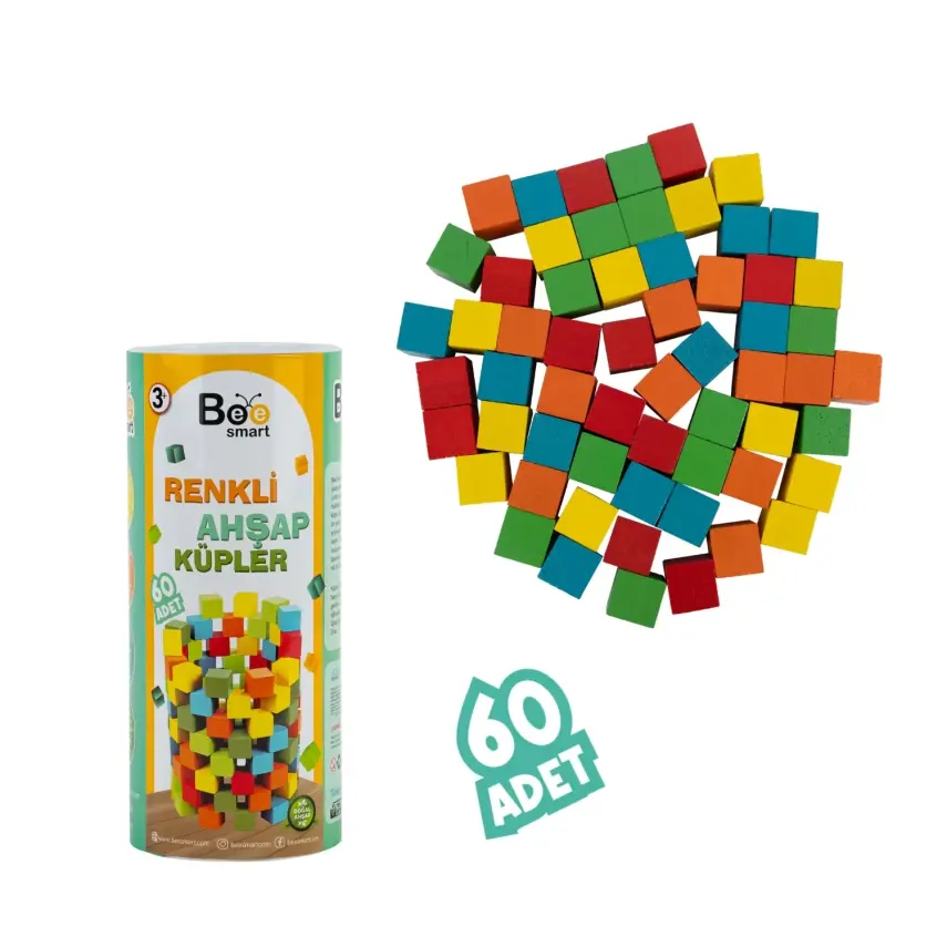Bee Smart Renkli Ahşap Küpler - 4