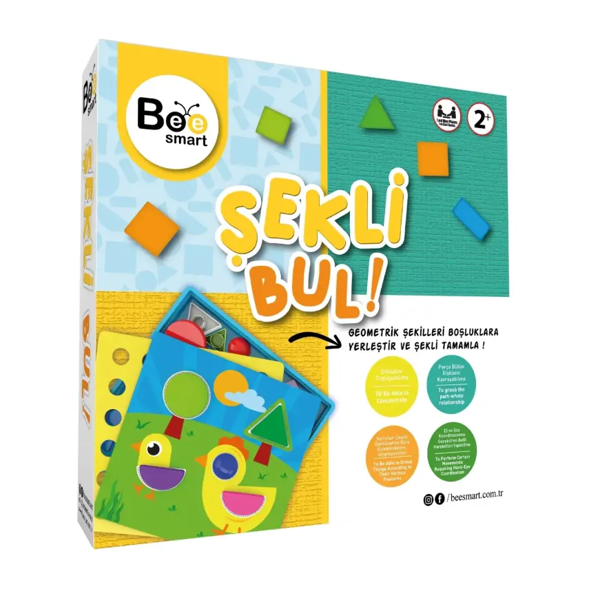 Bee Smart Şekil Bul Eğitici Oyuncak Kutu Oyunu  - 1