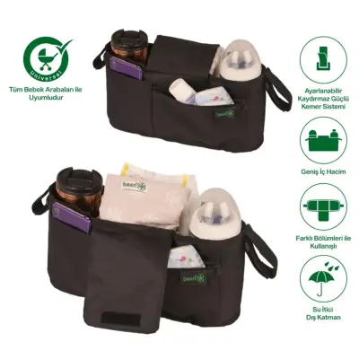 Been Tüm Bebek Arabaları ile Uyumlu Portatif Organizer Çanta (1)