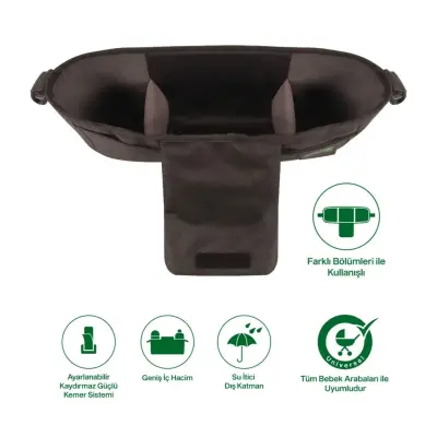Been Tüm Bebek Arabaları ile Uyumlu Portatif Organizer Çanta - 5
