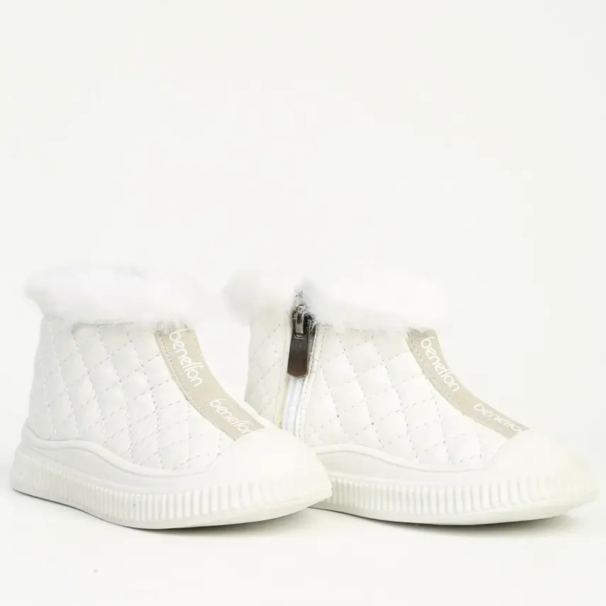 Benetton Ayakkabı Spor Beyaz Şerit Tabanlı - 2