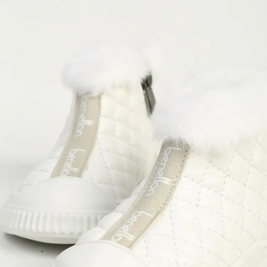 Benetton Ayakkabı Spor Beyaz Şerit Tabanlı - 4