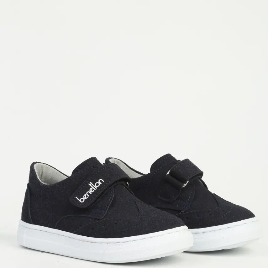Benetton Ayakkabı Spor Lacivert Nubuk - 2