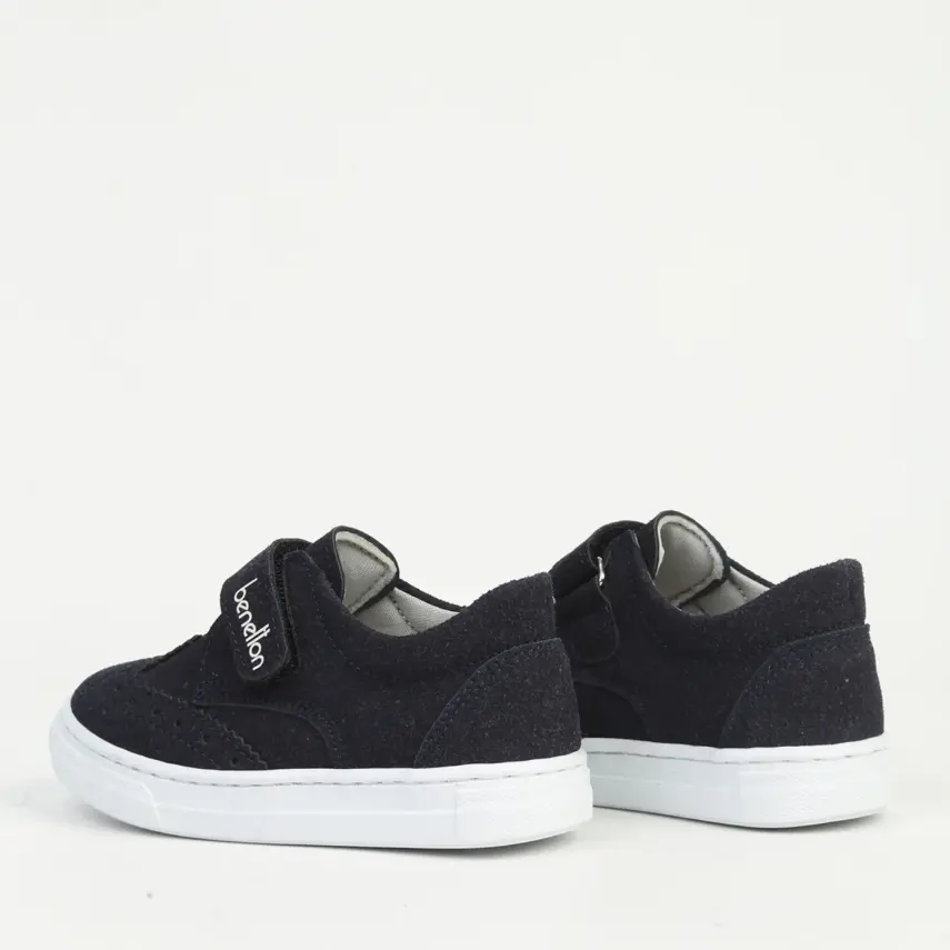 Benetton Ayakkabı Spor Lacivert Nubuk - 4