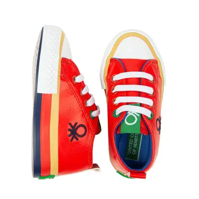 Benetton Ayakkabı Spor Patik Kırmızı - 5