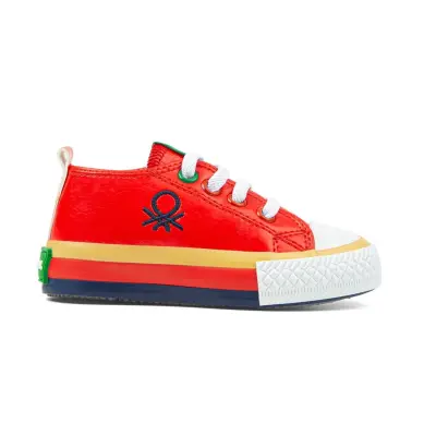 Benetton Ayakkabı Spor Patik Kırmızı - 3