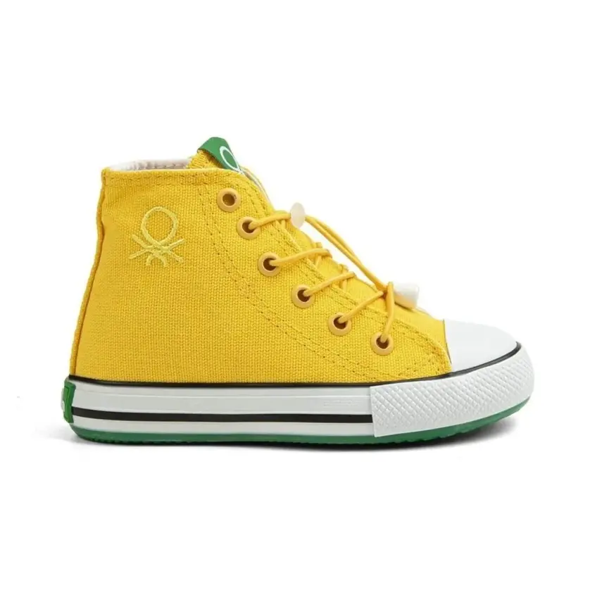 Benetton Ayakkabı Spor Patik Suni Deri Sarı - 1